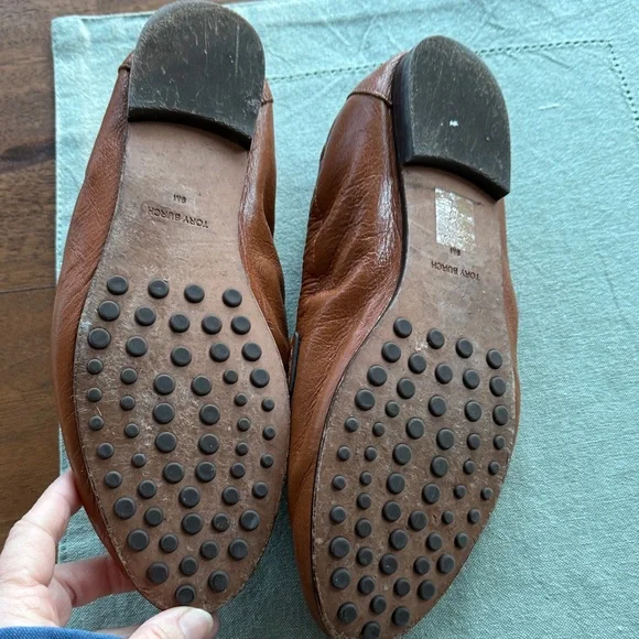 Tory Burch Brown Leather Loafers - Picture 2 of 4